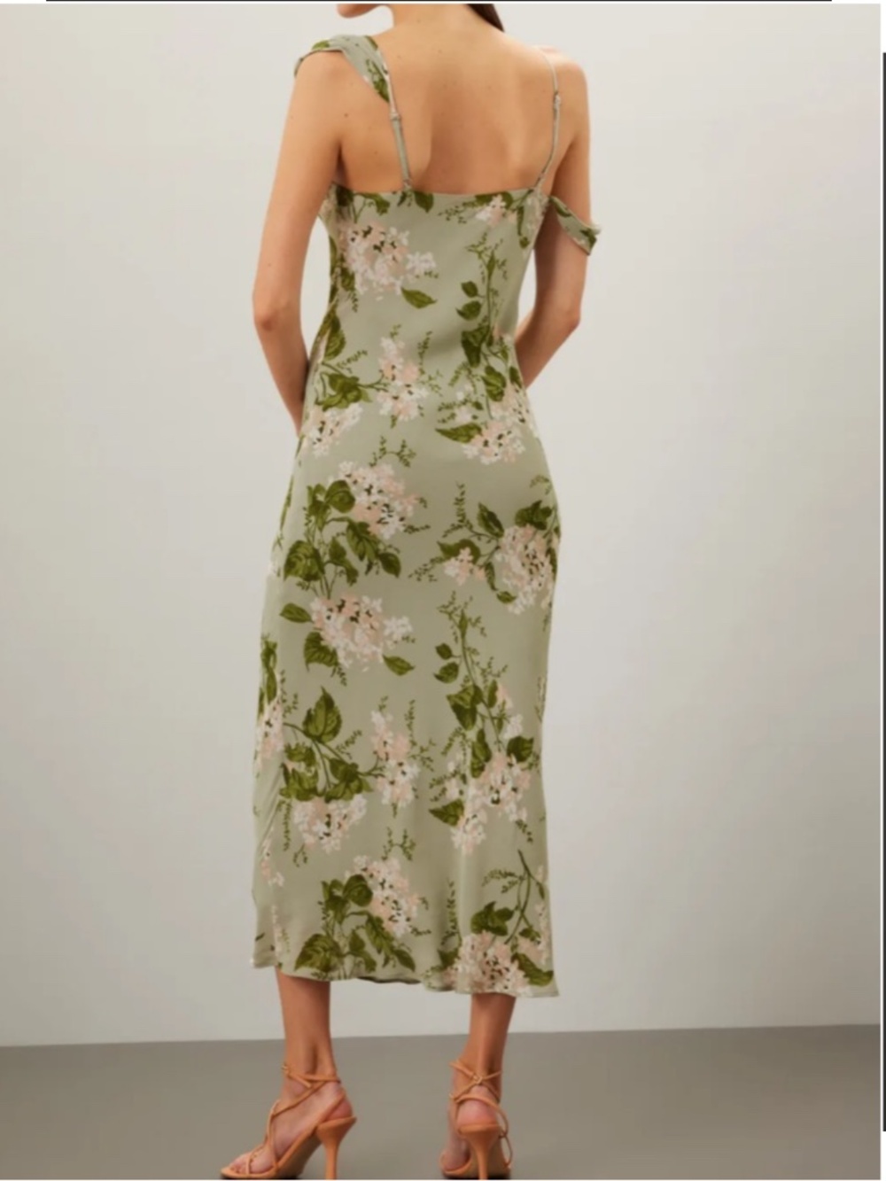 Reformation Reya Floral Drape Dress - Tea Garden - Picture 5 of 5